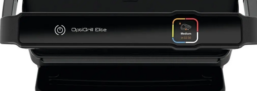 Електрогриль Tefal OptiGrill Elite GC750810, 2000 Вт, автоматичні програми, сенсор прожарки, антипригарні панелі 236952 фото