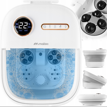 Ванночка для ніг гідромасажна MalTec PRO-Hydro500WS, 500 Вт, підігрів води, бульбашковий масаж, 6 точок масажу 9786544 фото