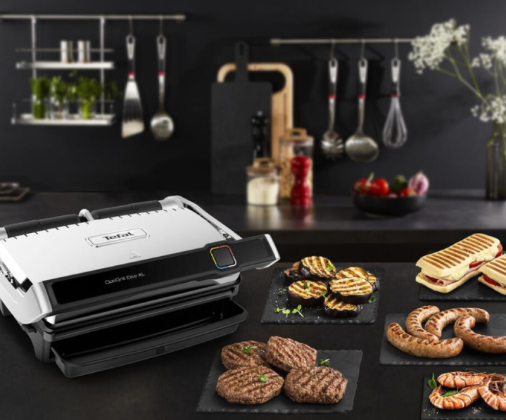 Електрогриль притискний Tefal OptiGrill Elite XL GC760D30, 2200 Вт, 16 програм, сенсор прожарки, антипригарні панелі 5696369652 фото