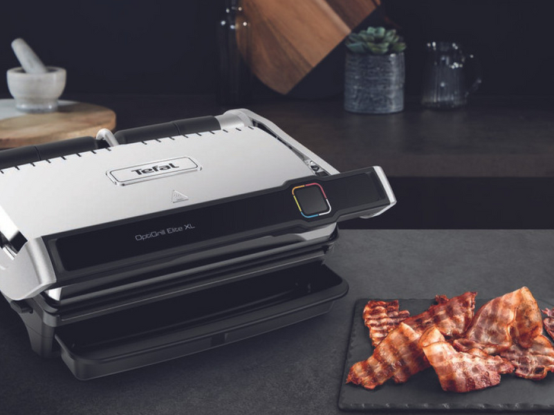 Електрогриль притискний Tefal OptiGrill Elite XL GC760D30, 2200 Вт, 16 програм, сенсор прожарки, антипригарні панелі 5696369652 фото