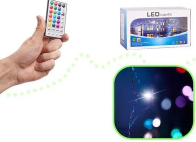 Світлодіодна гірлянда-штора 3&times;3 м 200 LED RGB 16 кольорів | USB гірлянда-завіса з пультом ДУ, 8 режимів та пам&rsquo;яттю 52156525632532 фото