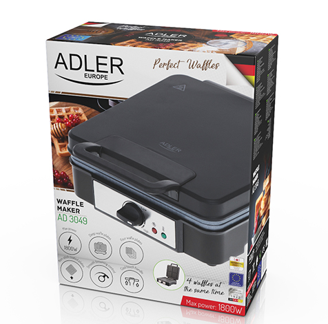 Вафельниця Adler AD 3049, 1800 Вт 8512365418 фото