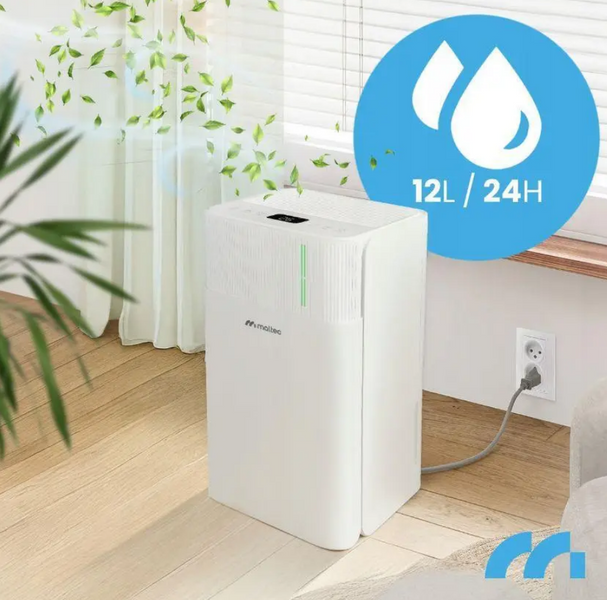 Осушувач повітря MalTec DH-12300, 200 Вт, 12 л/добу, з Wi-Fi керуванням, Польща maltec фото
