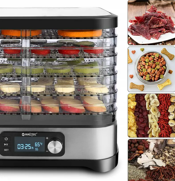 Сушарка для фруктів і овочів MalTec PerfectDry450W, 450 Вт, 5 лотків, електросушарка для продуктів, Польща maltec1 фото