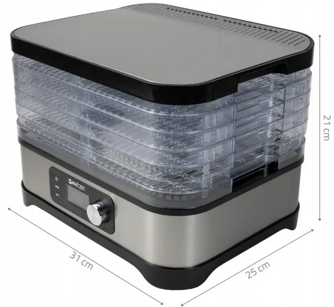 Сушарка для фруктів і овочів MalTec PerfectDry450W, 450 Вт, 5 лотків, електросушарка для продуктів, Польща maltec1 фото