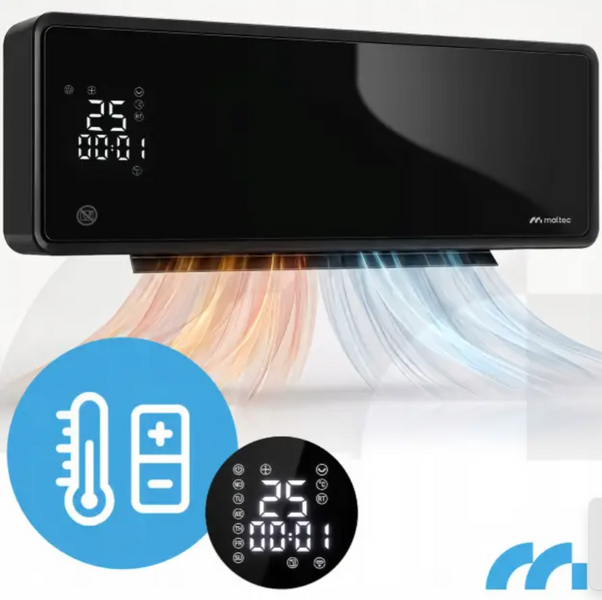 Повітряна завіса MalTec PT5800W-BL Wi-Fi 2000 Вт, PTC нагрівач, Tuya Smart, пульт, таймер, чорна 115251 09988777 фото