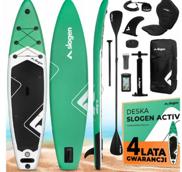 Дошка для плавання SUP BOARD ACTIVE Slogen 350 см, надувна сап дошка з веслом і насосом, універсальний набір для водного відпочинку 232727898 фото