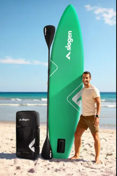 Дошка для плавання SUP BOARD ACTIVE Slogen 350 см, надувна сап дошка з веслом і насосом, універсальний набір для водного відпочинку 232727898 фото