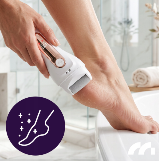 Електрична пилка для п'ят MalTec 114889 Solea Pure | Пемза для ніг акумуляторна, 3 насадки, LED-дисплей, IPX6 41235212325 фото