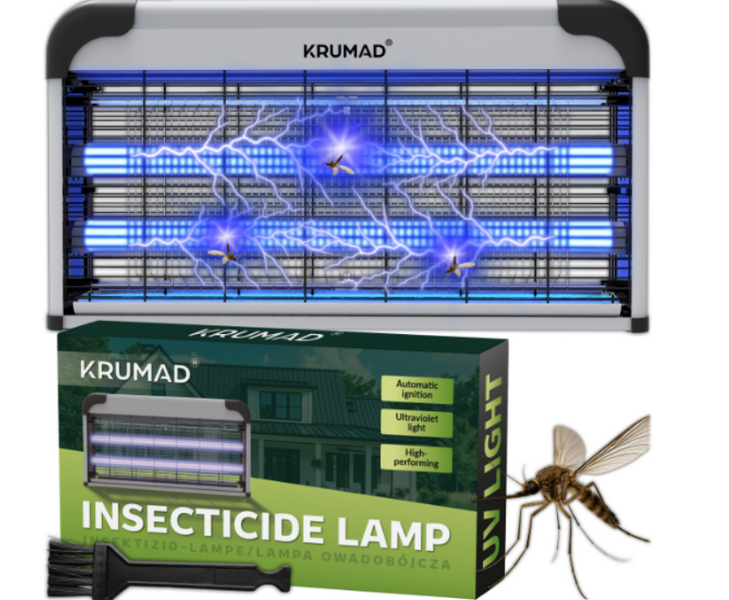 УФ-лампа для знищення комах Krumad KMDW117, 30 Вт, електрична пастка для мух, комарів та мошок 2323244T67 фото