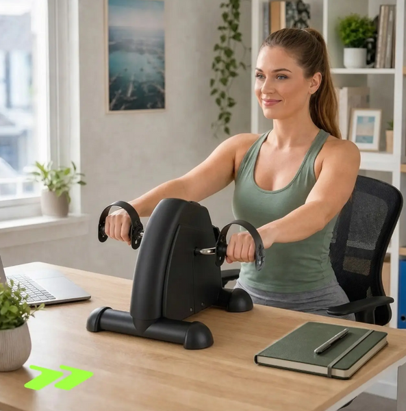 Міні-велотренажер Scoopes 114927 BodySpin Plus для рук і ніг | Педальний роторний тренажер з LCD-дисплеєм та регулюванням опору до 56215632163 фото