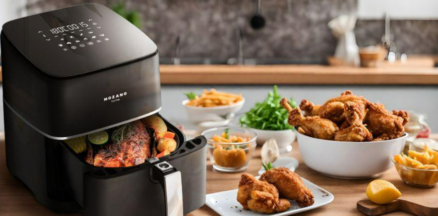 Аерофритюрниця Mozano Air Fry Master AGD/FRY/02#SRE, 1700 Вт, 8 л, електрична фритюрниця з дисплеєм та програмами приготування 3553355335 фото