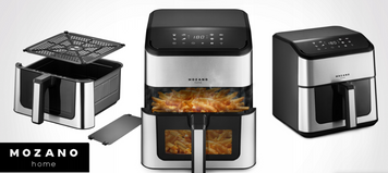 Аерофритюрниця Mozano AirFry Chef AGD/FRY/03#STA, 8 л, 1800 Вт, електрична фритюрниця з сенсорним дисплеєм і програмами приготування 343434334 фото