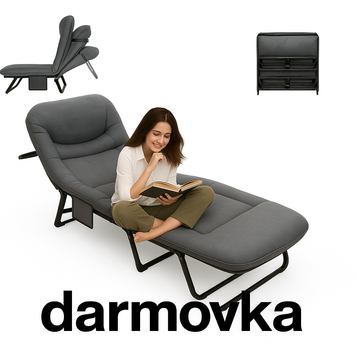 Розкладне ліжко Darmovka 180&times;60&times;30 см, залізна рама, до 150 кг rozkald180 фото