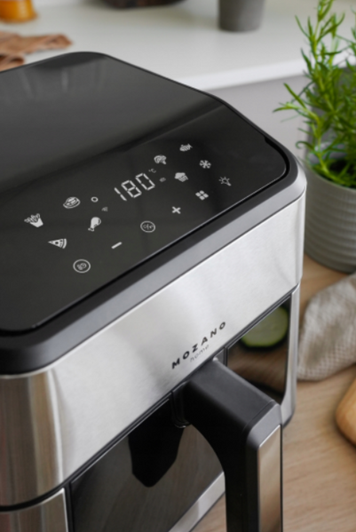 Аерофритюрниця Mozano AirFry Chef AGD/FRY/03#STA, 8 л, 1800 Вт, електрична фритюрниця з сенсорним дисплеєм і програмами приготування 343434334 фото