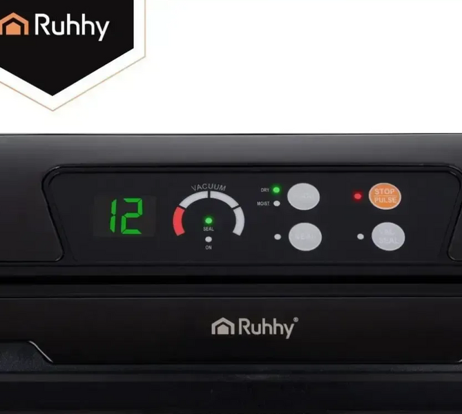 Вакуумний пакувальник Ruhhy 24755 110 Вт &ndash;80 кПа | Вакууматор для сухих і вологих продуктів з подвійним швом 30 см та ножем 353253534 фото