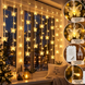 Світлодіодна гірлянда-штора з метеликами 18 м Warm White | LED гірлянда з фігурками, 8 режимів, тепле біле світло 876540 фото 2