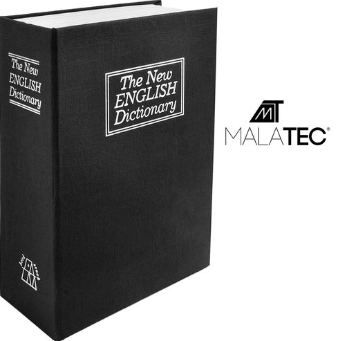 Металевий сейф-міні книга Malatec 6148, скринька для грошей та цінностей, 18&times;11,5&times;5,6 см, замок з ключем 84153626596 фото