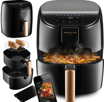 Мультипіч, аерофритюрниця Mozano Active Fryer AGD/FRY/01 Gold, 4 л, 1500 Вт &ndash; Золота ера здорового приготування 2421212 фото
