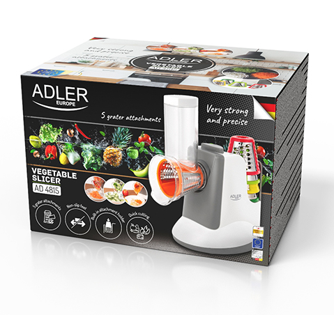 Електрична овочерізка Adler AD 4815 з 5 насадками 466936255 фото