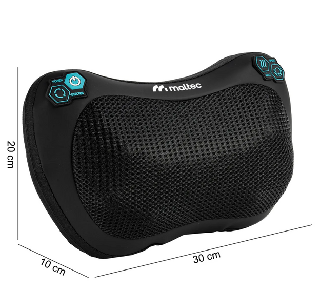 Масажна подушка MalTec 110996 UltraComfy30W-01 Shiatsu 30 Вт з підігрівом | Масажер для шиї, спини та тіла 8 точок, 230 В/12 В 86354134523 фото