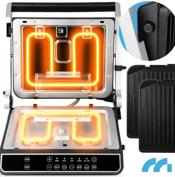 Електрогриль Maltec 112094 SM5000W-PRO, 2500 Вт, контактний гриль, 5 програм, дисплей, 180&deg; 4641523415144 фото