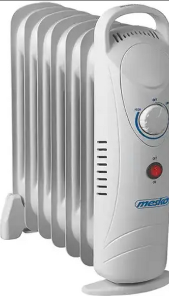 Масляний радіатор Mesko MS 7804 800 Вт 7 секцій | Компактний електричний обігрівач з термостатом і захистом від перегріву 576546765 фото