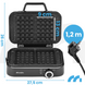 Вафельниця MalTec 114778 WM2000W 2000 Вт | На 2 великі вафлі, мармурове антипригарне покриття, регулювання температури 45453536452452 фото 2