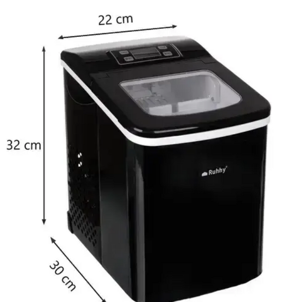 Льодогенератор Ruhhy 25565 &mdash; 12 кг/24 год, 120 Вт, LCD-дисплей, таймер, функція самоочищення 557633567 фото