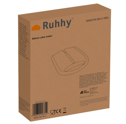 Тостер для горішків Ruhhy 22724, 1600 Вт, XL форма на 24 половинки 128585696525 фото