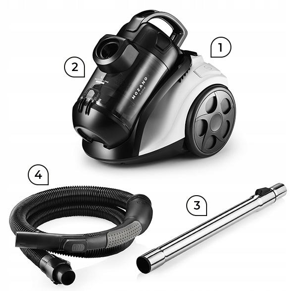 Пилосос Mozano Smart Cyclonic 4000 Вт AGD/ODK/B/02#BIAL 8025694213 фото