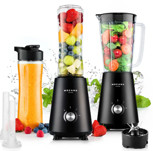 Блендер Mozano Nutri Sport 3в1 чорний 45823156974 фото