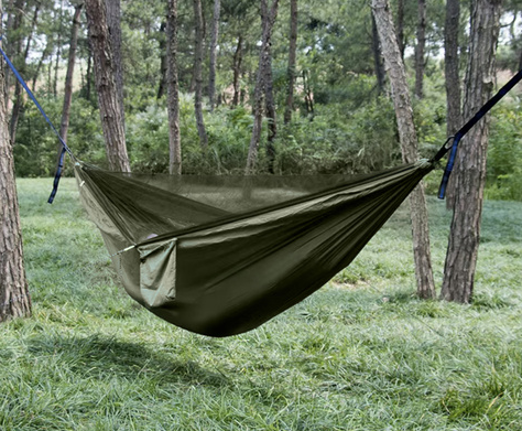 Туристичний гамак Trizand 25364, з тентом, москітною сіткою, до 250 кг, 260x140 см, комплект для кемпінгу 2651452185 фото
