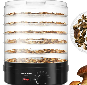 Сушарка-дегідратор Mozano Food Dehydrator &mdash; 500 Вт, 5 піддонів, механічне регулювання температури 343233245 фото