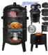 Коптильня 3в1 MalTec Curron SmokeHouse GM8000 108085, вугільний гриль, мангал, вогнище, з термометром 83645387 фото 3