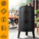 Коптильня 3в1 MalTec Curron SmokeHouse GM8000 108085, вугільний гриль, мангал, вогнище, з термометром 83645387 фото 5