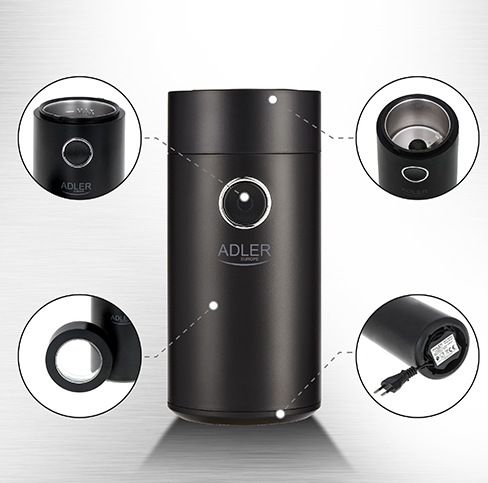 Кавомолка Adler AD 4446 black silver 9874563215 фото