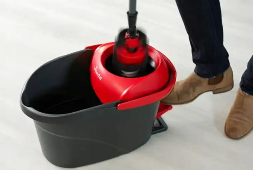 Набір для прибирання Vileda Ultramax XL Turbo 163427 &mdash; плоска швабра з телескопічною ручкою і відром з педальним механізмом 24321532 фото
