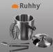 Відерце для льоду Ruhhy 21159 &mdash; 1,3 л, подвійні стінки, щипці, ложка, ситечко, кришка 6784365756985 фото 2