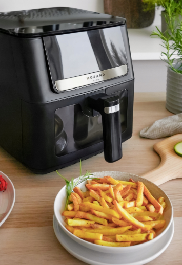 Фритюрниця без жиру Mozano AirFry Artcook FRY/04#CZA, 1700 Вт, 6,5 л, сенсорне керування, 10 програм 28951506 фото