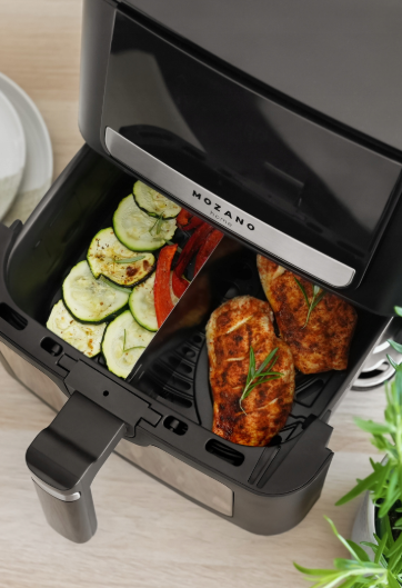 Фритюрниця без жиру Mozano AirFry Artcook FRY/04#CZA, 1700 Вт, 6,5 л, сенсорне керування, 10 програм 28951506 фото