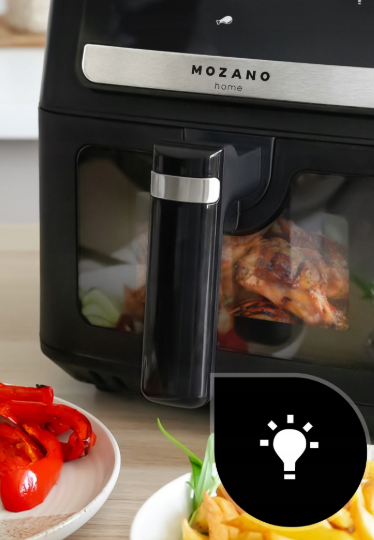 Фритюрниця без жиру Mozano AirFry Artcook FRY/04#CZA, 1700 Вт, 6,5 л, сенсорне керування, 10 програм 28951506 фото