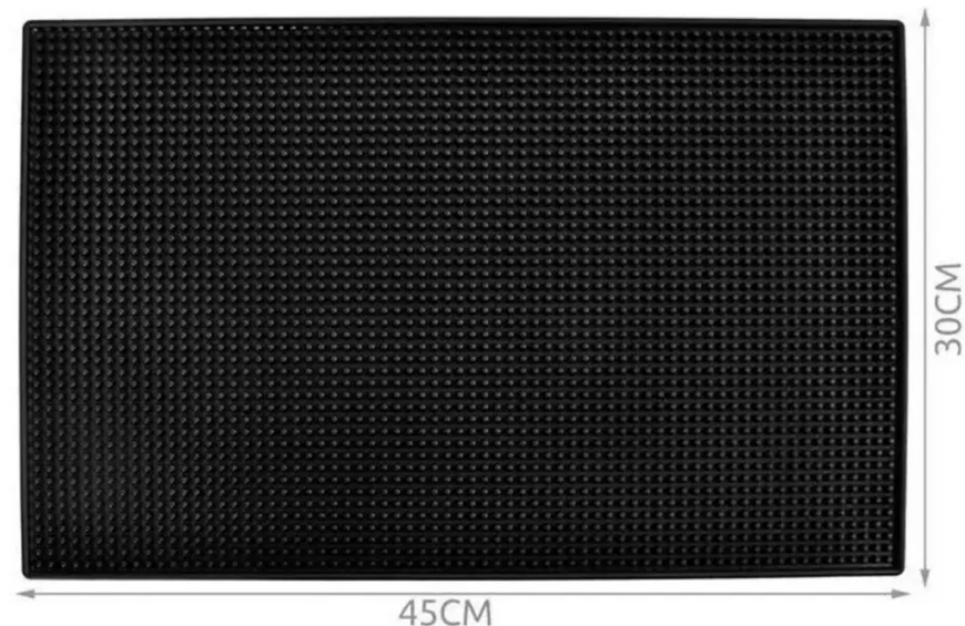 Килимок для сушіння посуду Ruhhy 8637 &mdash; 45&times;30&times;1 см, чорний колір 3678905432 фото