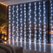 Гірлянда-штора GARDEN 3&times;3 м 304 LED біла | Світлодіодна завіса на вікно, 8 режимів, прозорий провід, 220 В 76834536475367846 фото 3